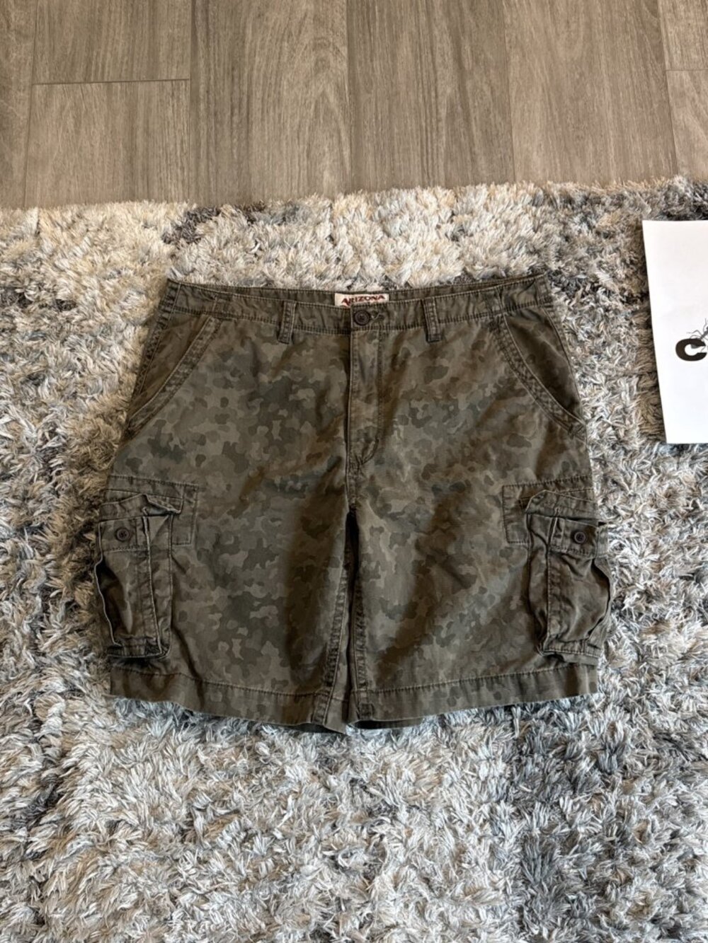 Arizona 00 S Men Camo Multi Pocket Cargo Shorts Casual 40 Y2K Rare